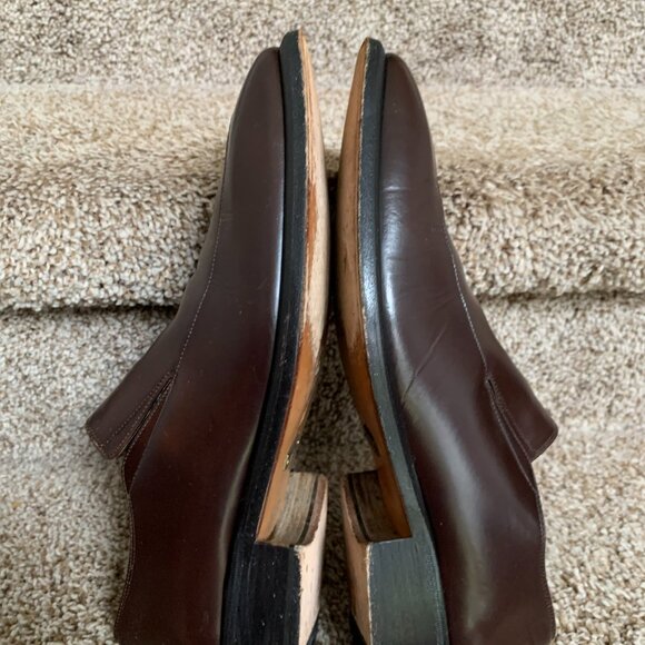 Gucci Men\'s Brown Leather Square Toe Slip-On Loafers main image 7